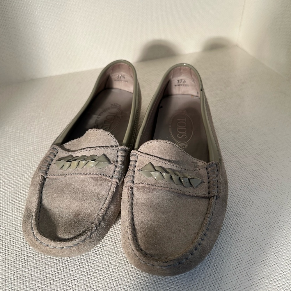 Tod's Women's Suede Loafers - Gray